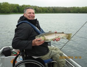 Dan trout fishing at Rutland Water