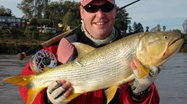 Ryan with tagged golden dorado